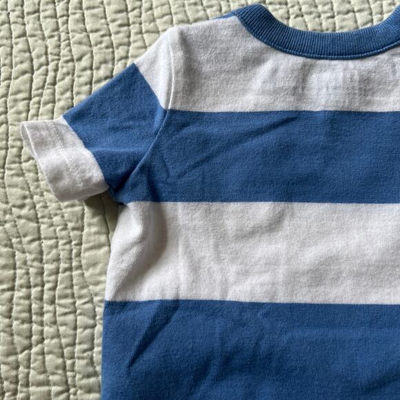 Baby Gap Brannan Bear Stripe Bodysuit Blue Size 0-3 Months - Picture 4 of 8